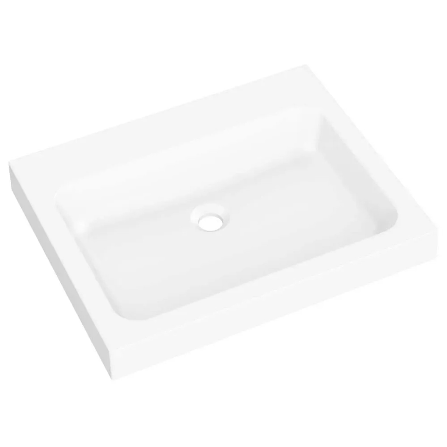 Umywalka MILET 49 Granitowa pure white 49 x 61 x 9 cm
