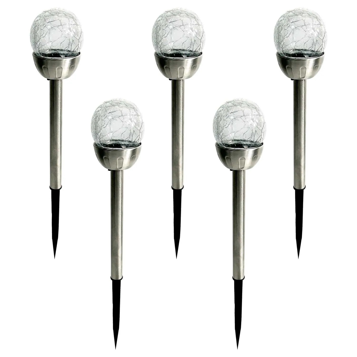 4iQ Zestaw 5 lamp solarnych RYSA o śr. 6 cm