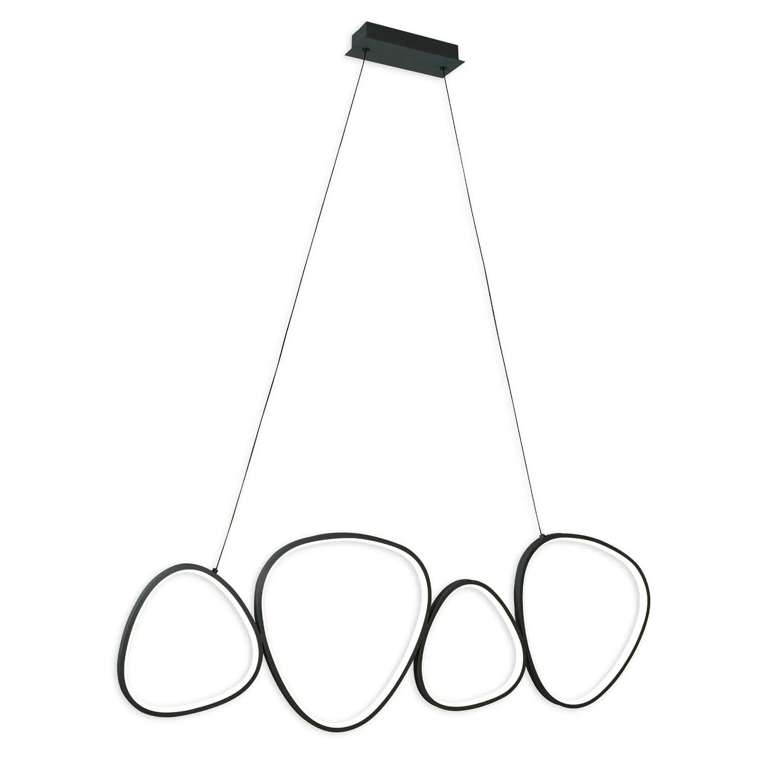 Goldlux Lampa wisząca LED PETRA 48W 4000K 7400lm czarna