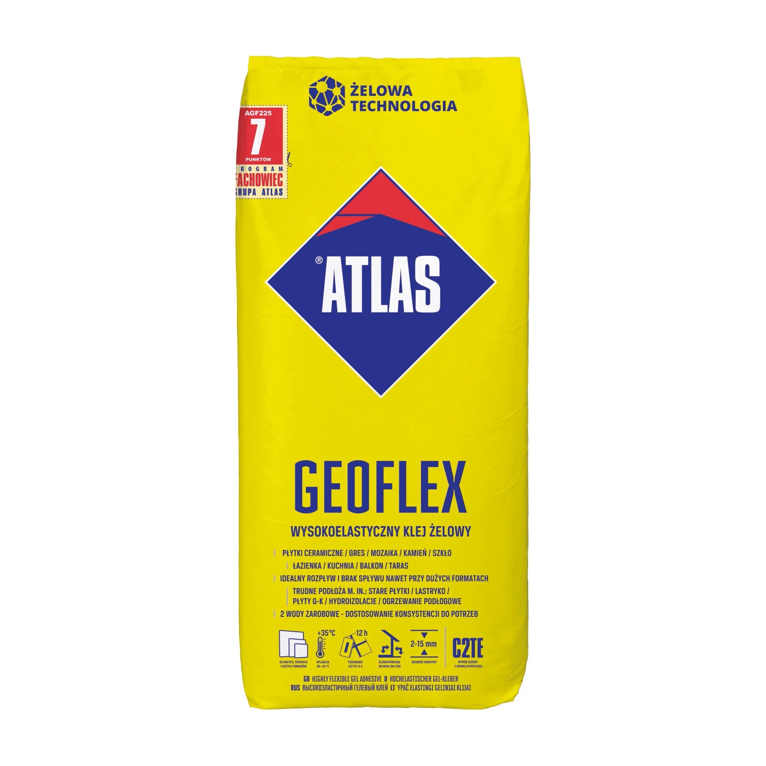 Atlas Geoflex klej żelowy wysokoelastyczny do płytek i gresu 22,5 kg