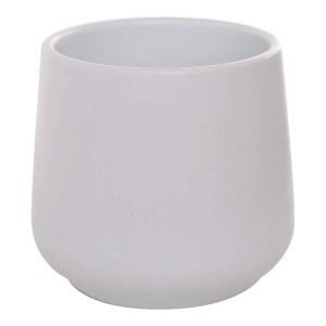 Prosta, biała osłonka na doniczkę t.b.t. do roślin domowych.