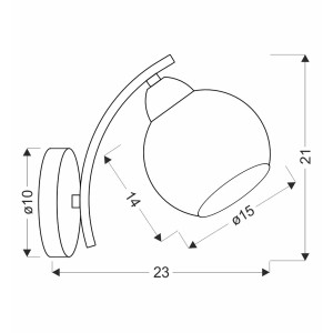 Candellux Kinkiet LUNORE 1xE27 40W złoty