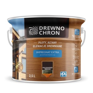 Impregnat do drewna Drewnochron, Palisander, puszka 2,5L na płoty i elewacje drewniane.