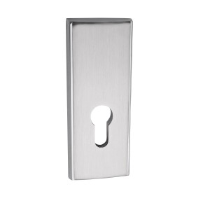 Rozeta drzwiowa w kolorze stali nierdzewnej do drzwi wewnętrznych.