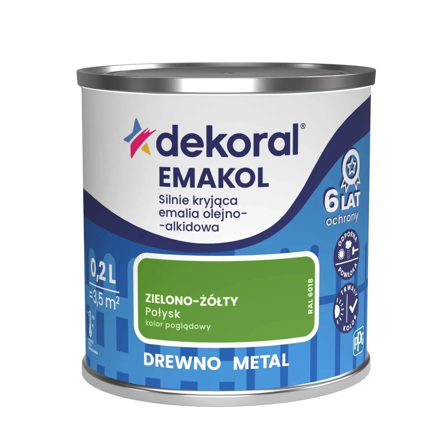 Dekoral Emalia Emakol Strong zielono-żółty 200 ml