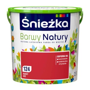 Wiadro farby do ścian Śnieżka Barwy Natury, odcień Bukiet Róż, 2,5l.