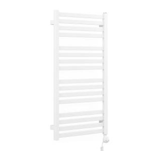 Biały grzejnik t.b.t. do łazienki lub salonu.