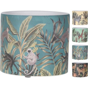 Doniczka t.b.t. z motywami dżungli (małpy, zebry, żyrafy, lamparty).