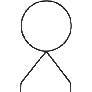 Czarny metalowy wspornik do roślin Forma 2, wysoki na 34 cm, do akcesoriów do doniczek.