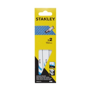 Brzeszczoty do piły szablastej Stanley, 2 sztuki, 152 mm, do metali o grubości 6-12 mm.