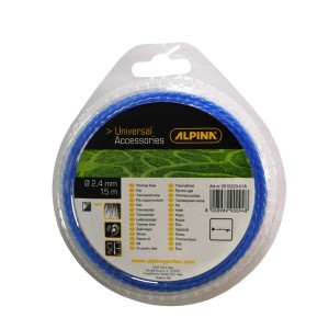 Niebieska żyłka tnąca (2,4 mm, 15 m) do podkaszarek i kos.