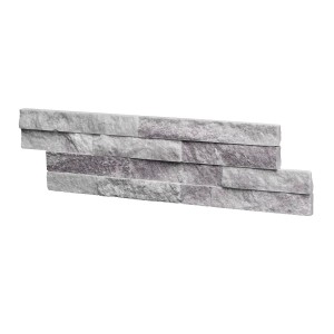 Szare panele okładzinowe t.b.t. do użytku wewnętrznego i zewnętrznego, wygląd kamienia naturalnego.