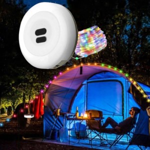 Düwi Ładowalna lampka LED STAR 200lm z 10m łańcuchem świetlnym RGBW biała