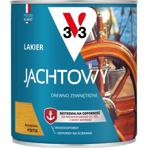 Puszka lakieru do łodzi, odpowiednia do drewna na zewnątrz, kolor bursztynowy.