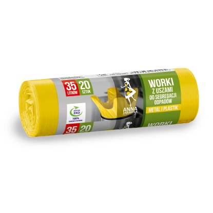 Anna Zaradna Worki do segregacji plastiku/metalu 35 l, 20 szt.
