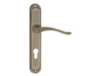 Klamka z szyldem Nicole patyna