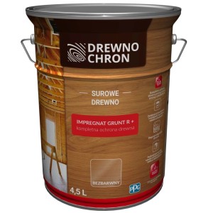 Drewnochron Grunt Impregnat do drewna bezbarwny - 4,5L