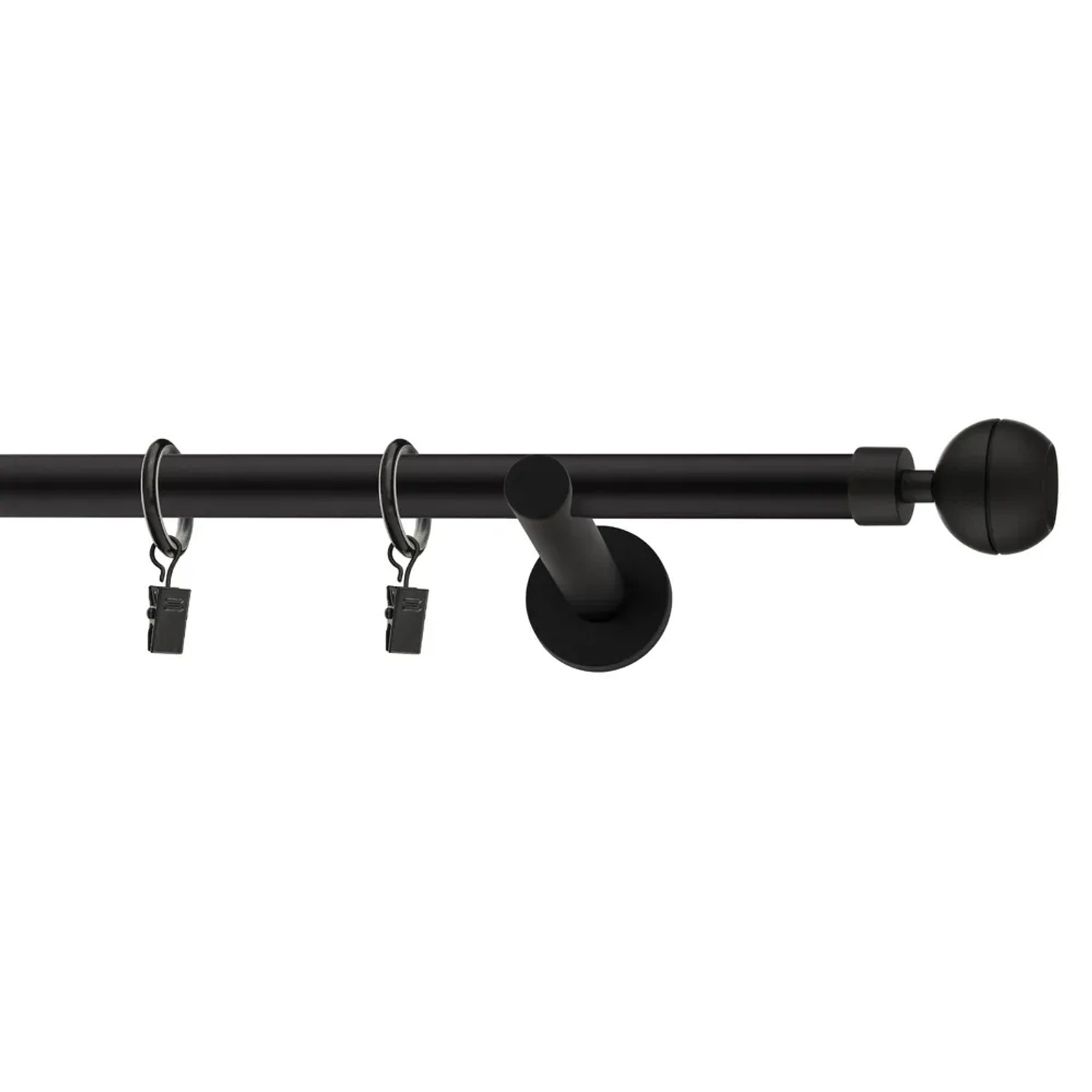Karnisz KULA OPTIC pojedynczy 19 mm czarny 160 cm