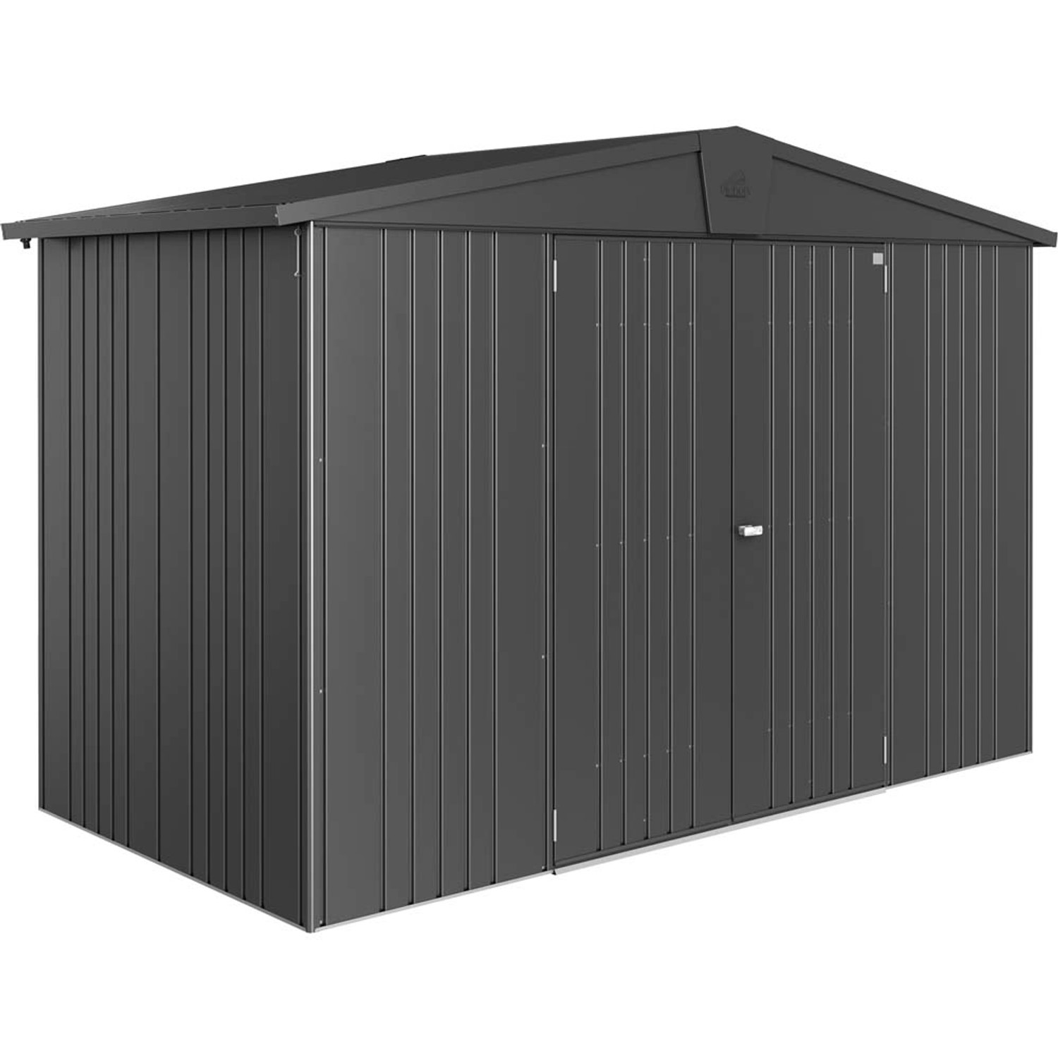 Biohort Domek ogrodowy ciemnoszary drzwi podwójne - 316 x 156 cm