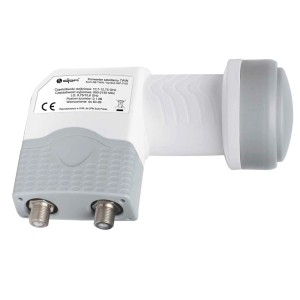 Konwerter satelitarny Twin do akcesoriów wideo, biało-szary.