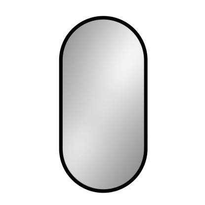 Lustro Evo owal czarne 50x100