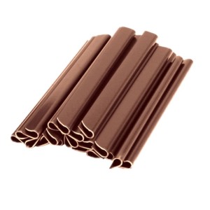 Klipsy do taśmy ogrodzeniowej PVC brązowe - 20 szt.