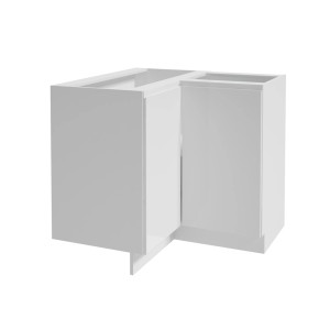 Biała szafka narożna dolna z zestawu mebli kuchennych t.b.t.
