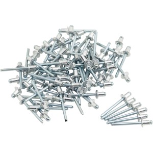Srebrne nity LUX, 4x12,5 mm, 50 sztuk, do łączenia elementów.