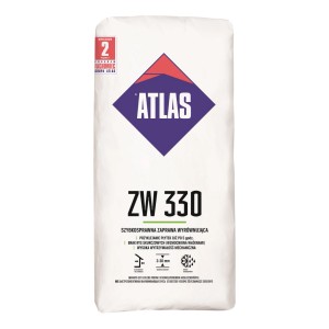 Zaprawa cementowa szybkowiążąca Atlas ZW 330, worek. Do wyrównywania i szybkiego klejenia.