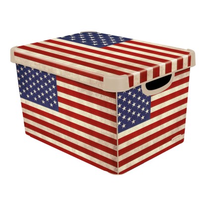 Curver Pojemnik Decos Stockholm L USA z pokrywą