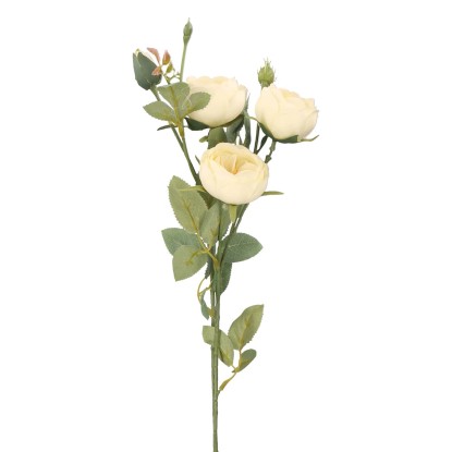Róża kremowa sztuczny bukiet - 66 cm