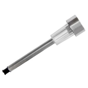 t.b.t. lampa solarna do oświetlania ścieżek ogrodowych, stal nierdzewna i przezroczyste tworzywo sztuczne.
