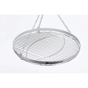 Landmann Schwenkgrill Geos, grill węglowy z chromowanym rusztem i zawieszeniem łańcuchowym.