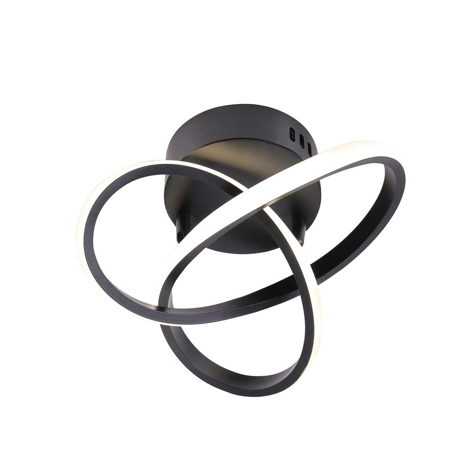 Goldlux Kinkiet LED OSKAR 15W 4000K 1850lm śr. 25cm czarny