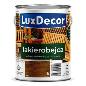 Lakierobejca LuxDecor, kolor dąb, do użytku wewnątrz i na zewnątrz.