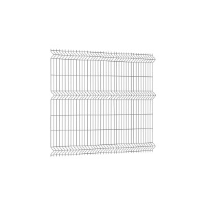 Szary panel ogrodzeniowy t.b.t. z metalu do ogrodu.