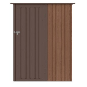 Domek ogrodowy metalowy Kent Walnut - 143x89 cm, wys. 175 cm
