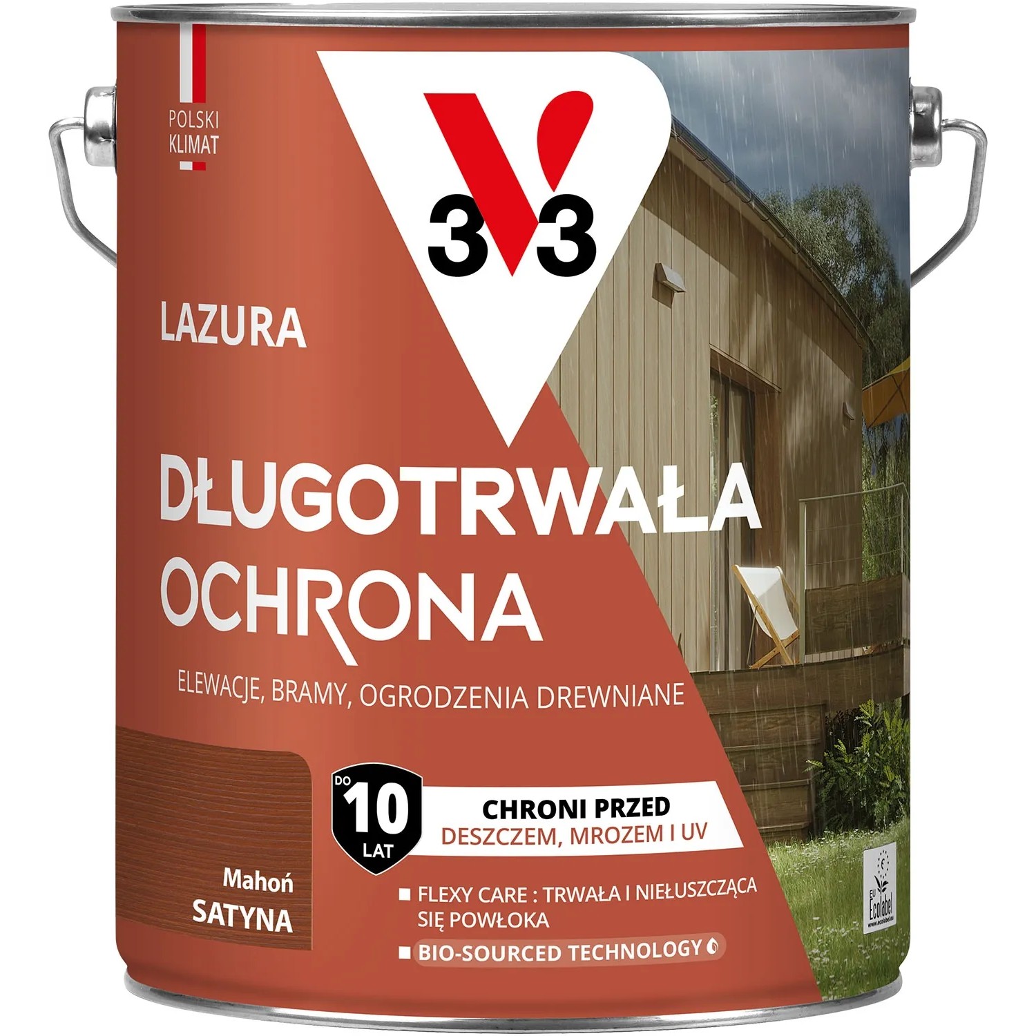V33 Lazura długotrwała ochrona mahoń 4,5L