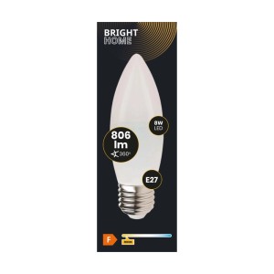 Żarówka LED E27 w kształcie świecy, 8W, 806 lumenów, 3000K. Energooszczędna dioda LED do nastrojowego oświetlenia.