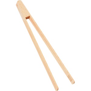 Drewniane szczypce do grilla CMI wykonane z drewna klonowego do obracania potraw.