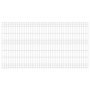 Szary panel ogrodzeniowy t.b.t. z metalu do ogrodu.