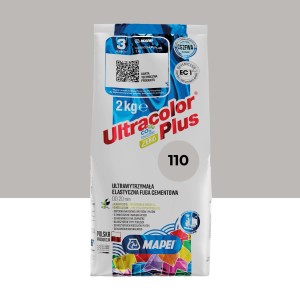 2kg worek fugi do płytek Ultracolor Plus, kolor 110, firmy Mapei.