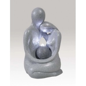 Dekoracyjna fontanna ogrodowa t.b.t. z oświetleniem LED.