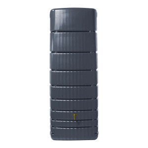 Zbiornik na deszczówkę 4rain Slim 650 l grafitowy z kranem Aqua-Quick.