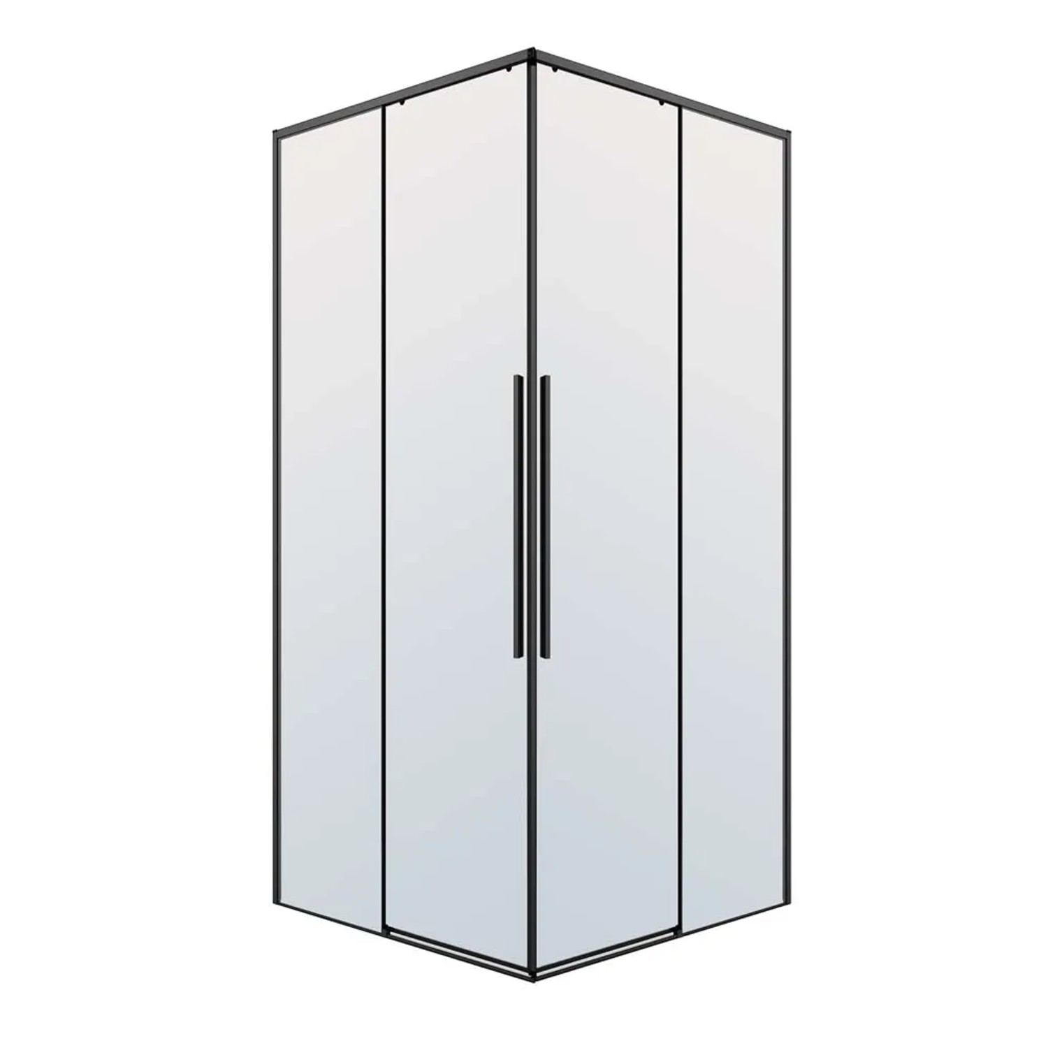 KABI Kabina Viva black kwadratowa 80x80