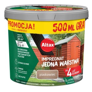 Altax Impregnat Jedna Warstwa piaskowiec 5l