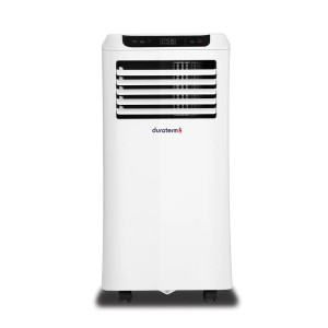 Biały, przenośny klimatyzator t.b.t. do elastycznego chłodzenia.