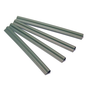 Akcesoria do mat ogrodzeniowych t.b.t., zielone profile z tworzywa.