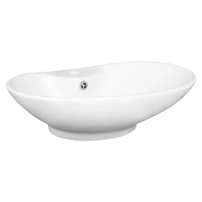 KERRA Aufsatzbecken Aus Sanitärkeramik – Maße 47,5 X 36,5 X 13 Cm, Klassisches Design Für Waschtisch