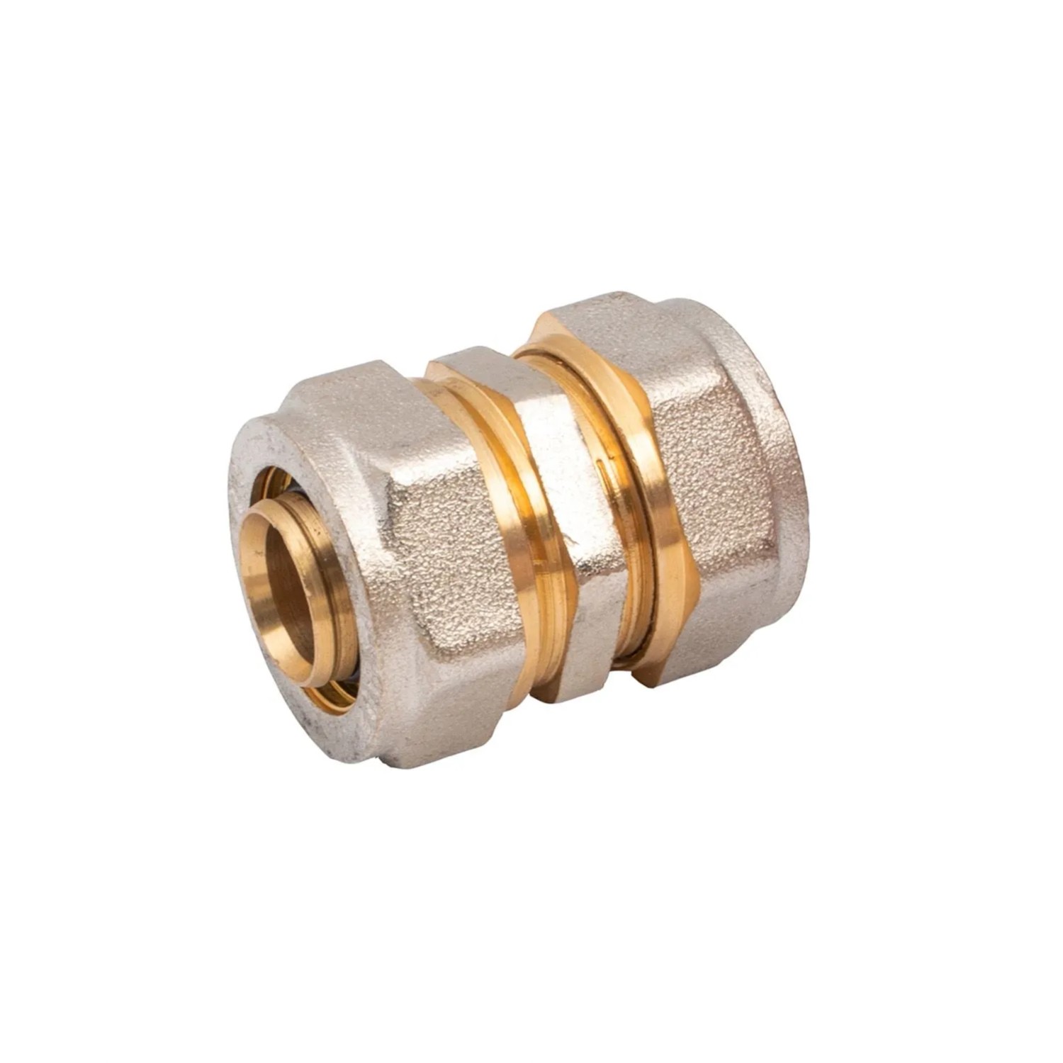 Invena Dwuzłączka pex/pex 20 mm x 20 mm x 2-wkład aluminiowy